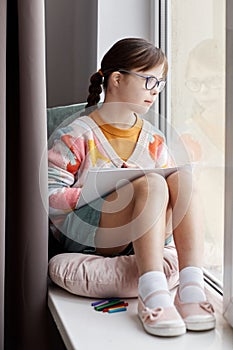 Girl With Down Syndrome Daydreaming