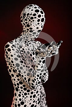 Girl dressed in fetish clothing