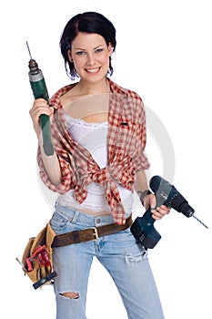 Girl with drill