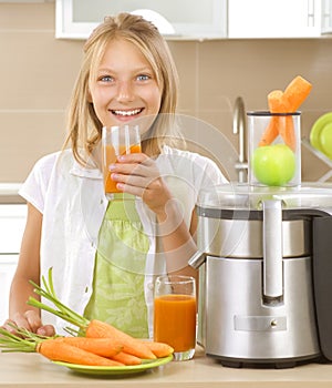 Girl drinking Juice