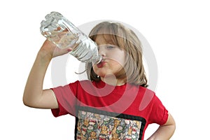 Girl Drinking Refreshing Water photo