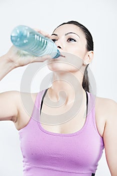 Girl drinking water