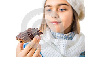 Girl Eating Sugary Donut