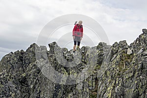 Girl on the edge of abyss