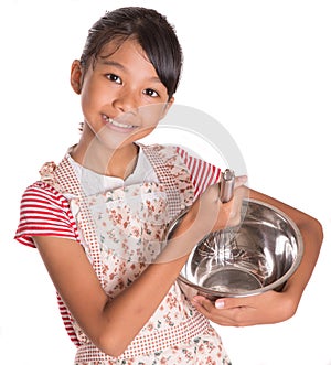 Girl With Egg Beater and Steel Bowl VII