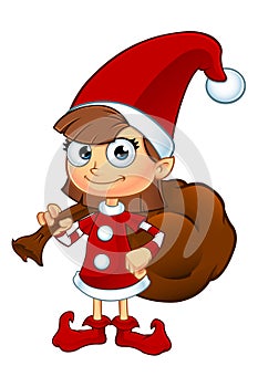 Girl Elf Character In Red
