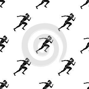 The girl is engaged in athletics.The Olympics in athletics.Olympic sports single icon in black style vector symbol stock
