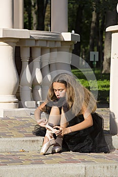 Girl is engaged in a ballet