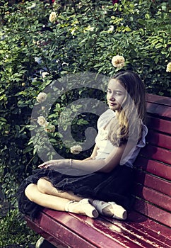 Girl is engaged in a ballet