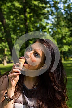 girl enjoying ice-cream
