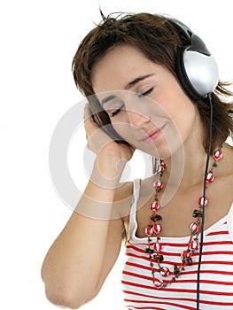 Girl Enjoying Music
