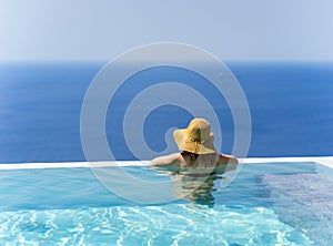 Girl Enjoying Summer in Pool