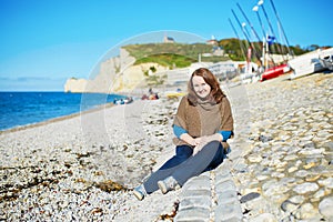 Girl in Etretat