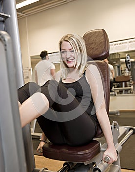 Girl exercing her legs