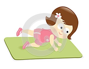Girl exercising 2