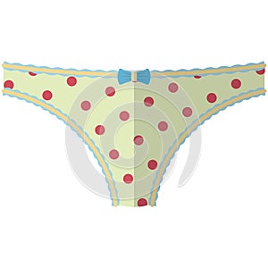 Girl fabric panties undies vector isolated on white photo
