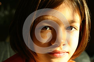 Girl face - expressive eyes