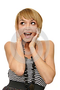 Girl face - expressive eyes