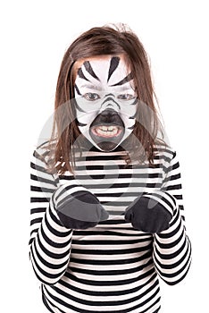 Girl with face-paint