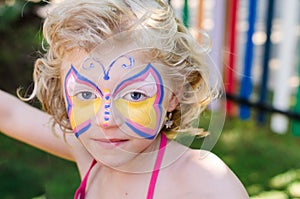 Girl with face painting