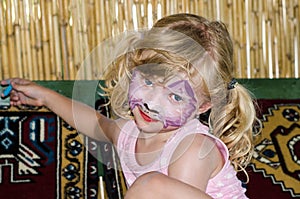 Girl with face painting