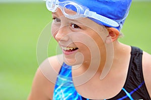 Girl Facial in Swim Gear