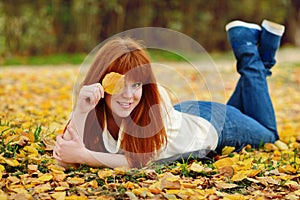 Girl in fall