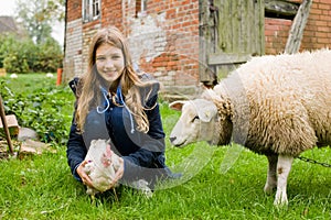 Girl on the farm