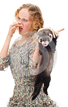 Girl with the ferret