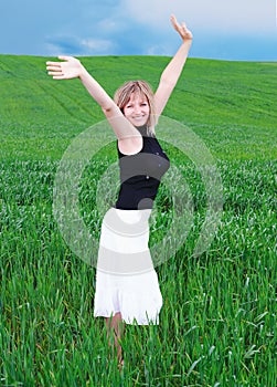 Girl in a field