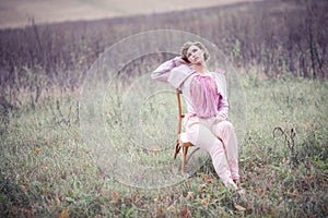 Girl in a field