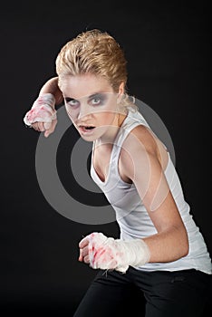 Girl fighter photo