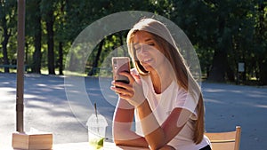 Girl filming herself for social networks