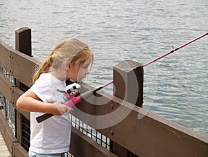 Girl fishing