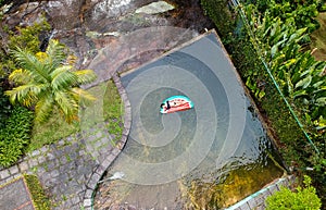 Girl in a watermelon buoy in Teresopolis, Rio de Janeiro, Brazil photo