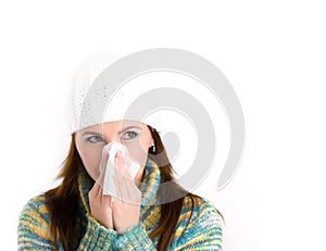 Girl with flu