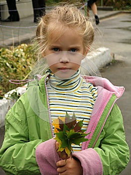 The girl with the foliage