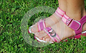 Girl foot with sandal