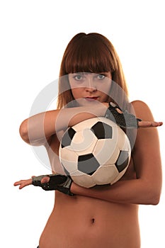 The girl with a football