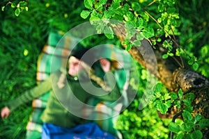 Girl in forest