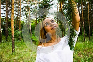 Girl in the forest