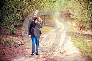 Girl in forest