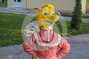 Girl fox of Skazki Park in Gelendzhik