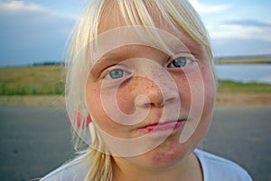 Girl with freckles