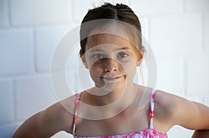 Girl with freckles photo