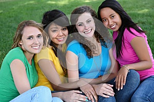 Girl Friends in the Park