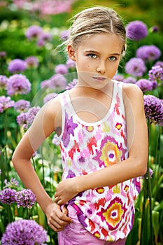 Girl in the garden