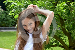 Girl in the garden