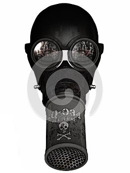 Girl in gasmask photo