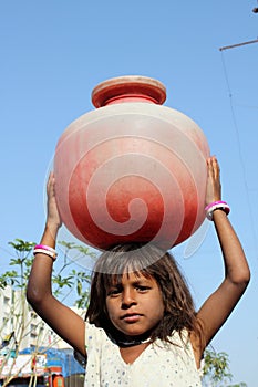 Girl Getting Water